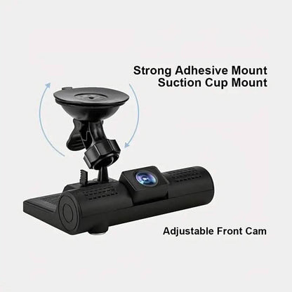 Two-Lens HD Night Vision Driving Recorder with Suction Cup Installation + 32G Card