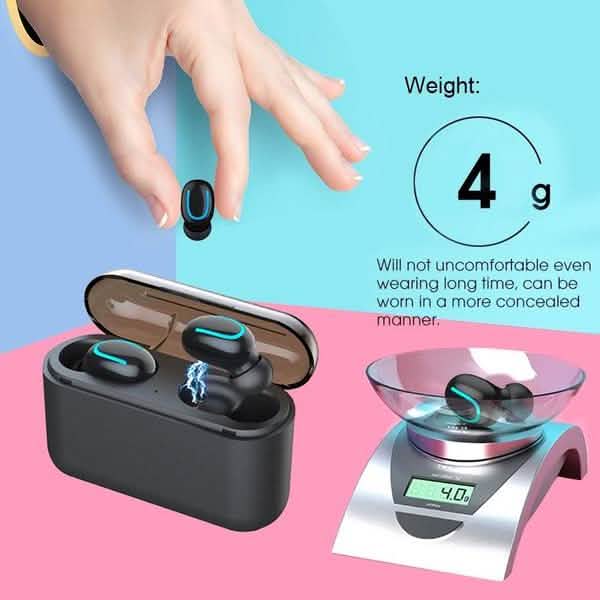 TWS Bluetooth 5.0 Sports Stereo Touch Control In-Ear Earphones with Charging Case