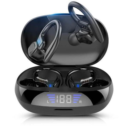 TWS Bluetooth Earphones with Microphones Sport Ear Hook LED Display
