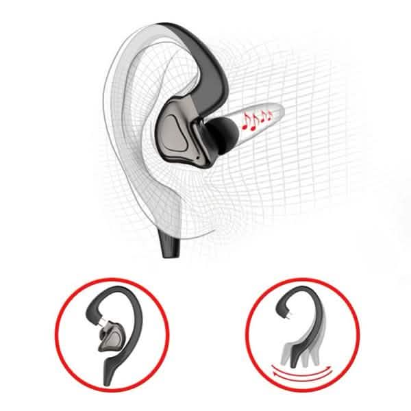 TWS Bluetooth Earphones with Microphones Sport Ear Hook LED Display