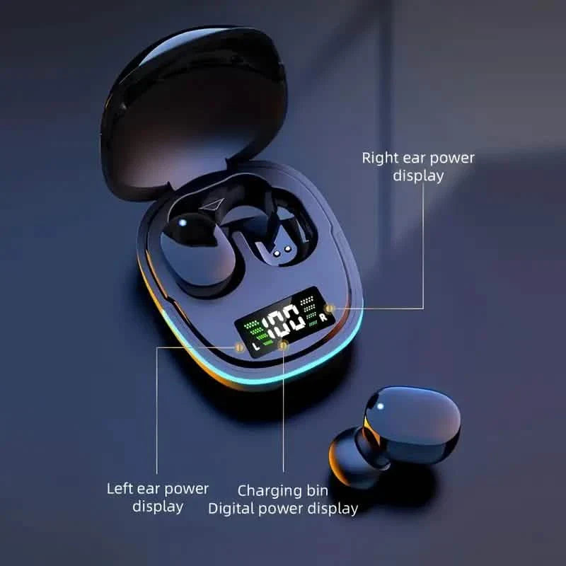 TWS V5.3 True Wireless Earbuds with RGB Charging Case