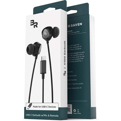Type C Headphones, In-Ear Wired Earbuds with Microphone & Volume Control Mic Earphones