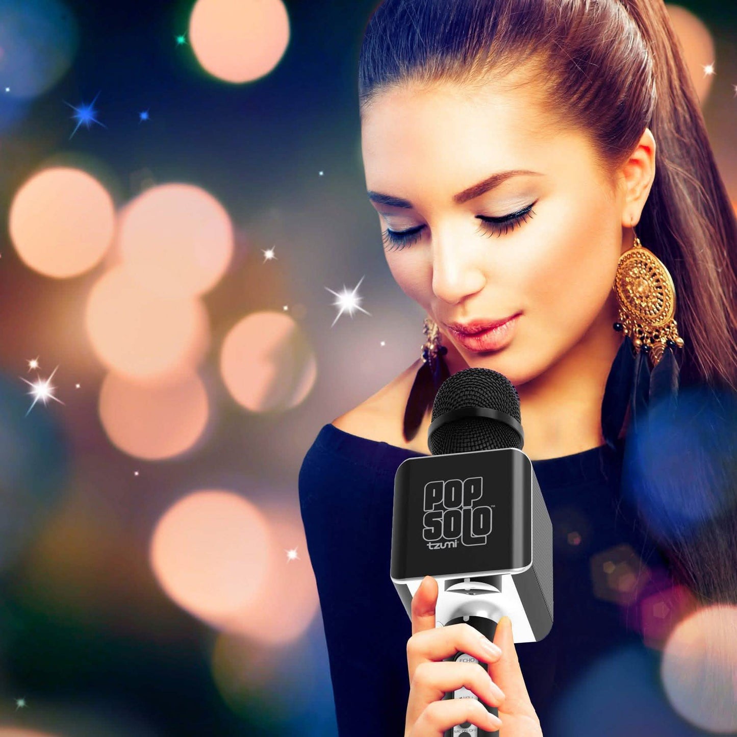 Tzumi Pop Solo Wireless Bluetooth Karaoke Microphone And Speaker
