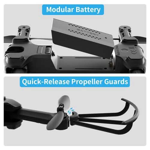 UDIRC Foldable RC Drone FPV WiFi Quadcopter w/ 720P HD Camera & 2 Batteries U73