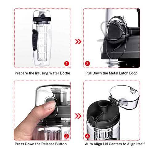 Ultra Portable Fruit Infusing Water Bottle 32oz