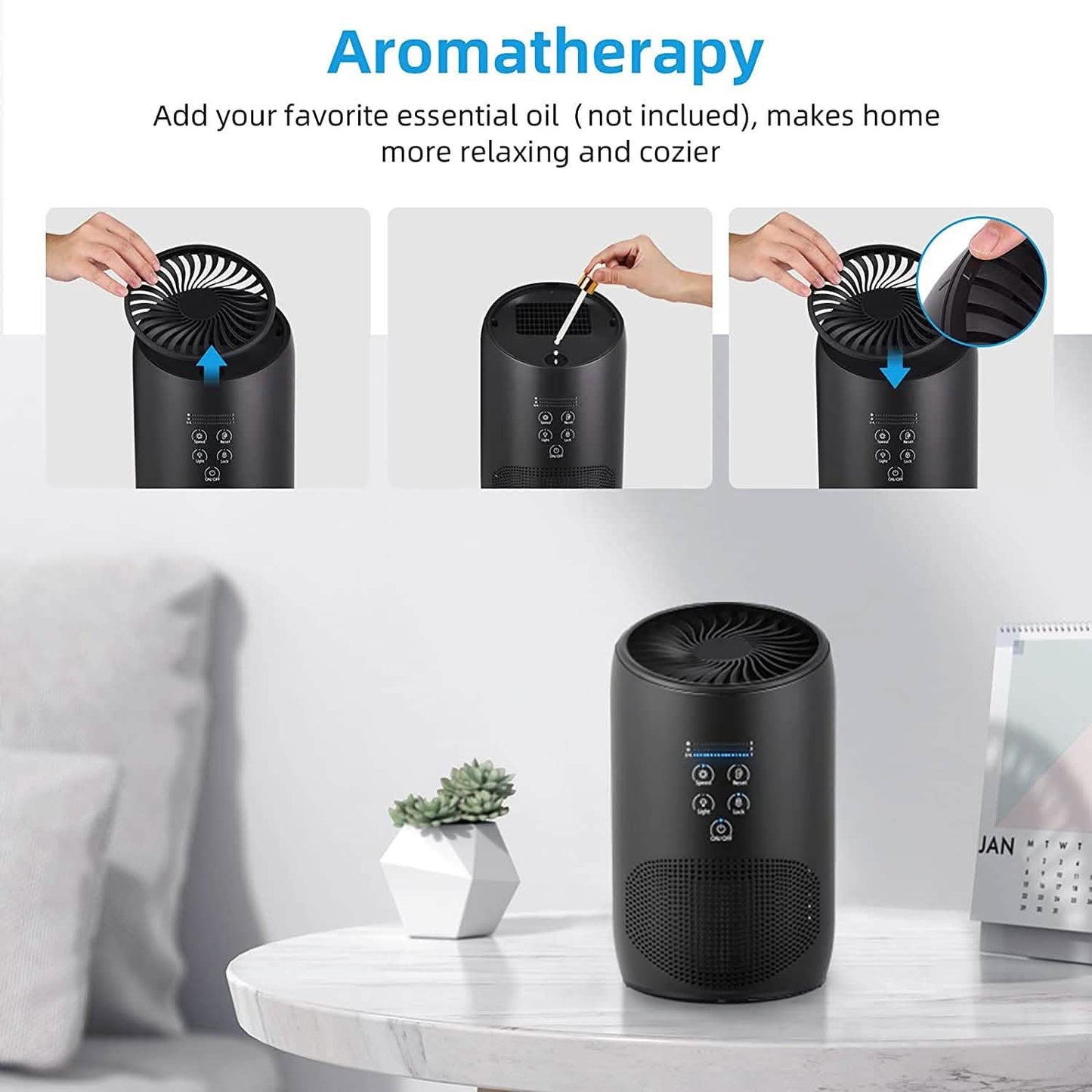 Ultra Quiet HEPA Air Purifier for Home Bedroom