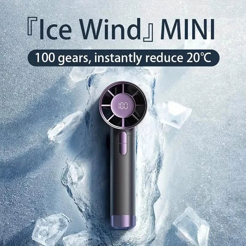 Ultra-Quiet Portable Handheld Fan with 100 Adjustable Speeds