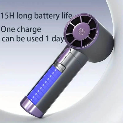 Ultra-Quiet Portable Handheld Fan with 100 Adjustable Speeds