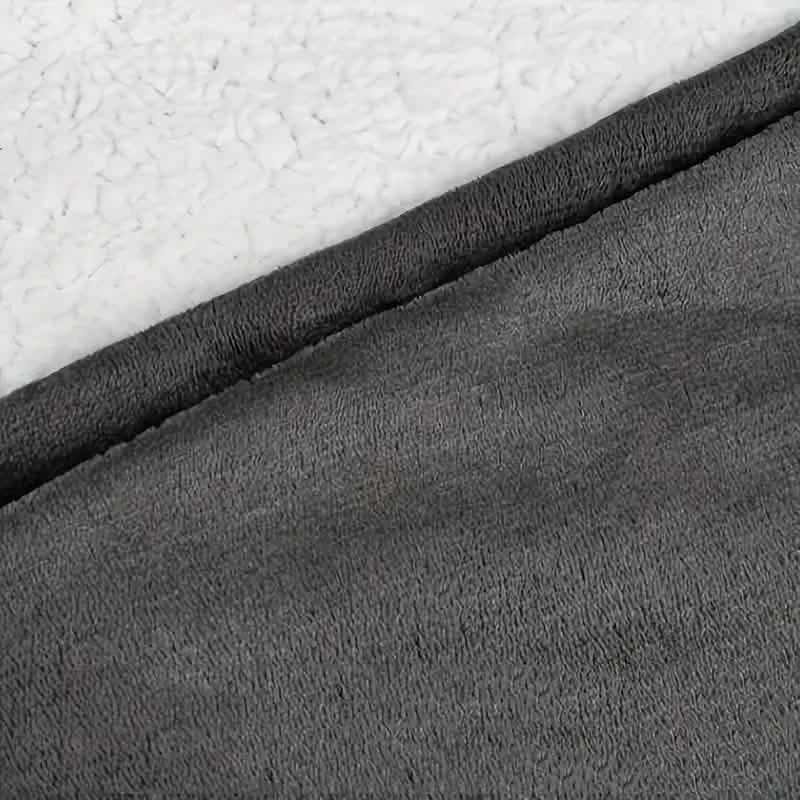Ultra-Soft Sherpa Fleece Hoodie Blanket - Cozy Oversized Wearable Snuggle Sweatshirt