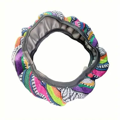 Ultra-Thin Breathable Colorful Hemp Steering Wheel Cover
