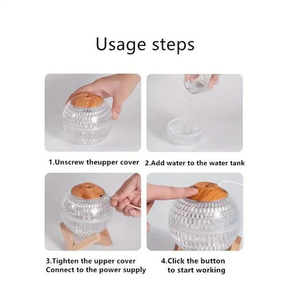 Ultrasonic Moon Night Light Humidifier Dimmable USB Humidificador Mist Maker