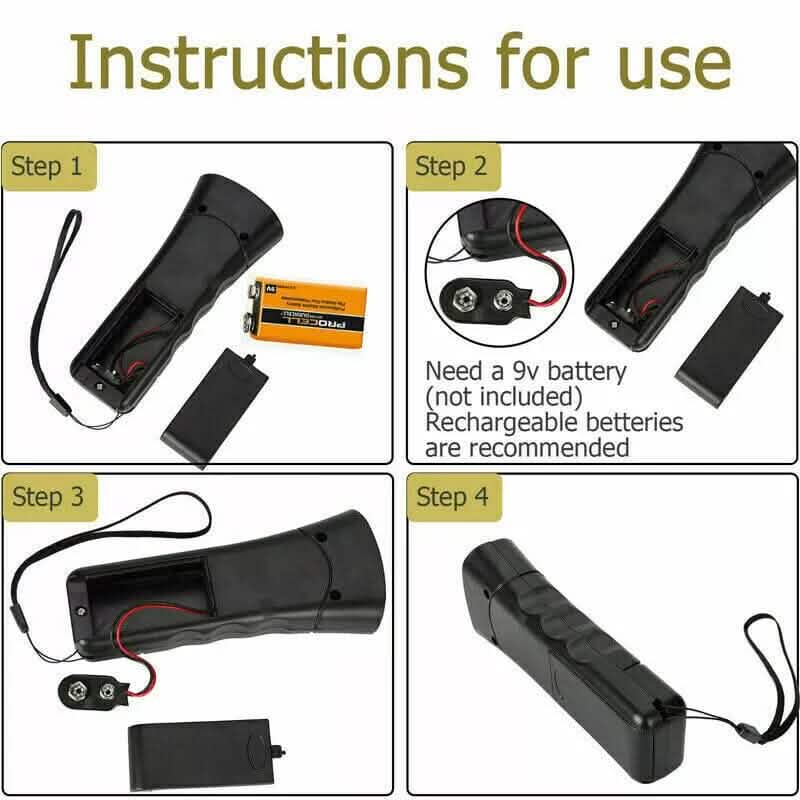 Ultrasonic Pet Dog Anti Bark Training Chaser Control Device