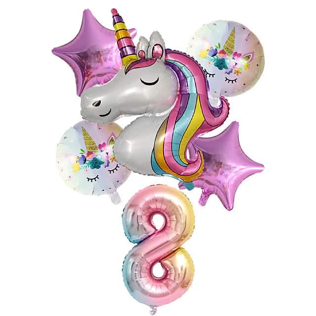Unicorn Balloons for Birthday Decorations