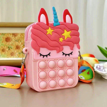 Unicorn Crossbody Bag with Pop Fidget Buttons