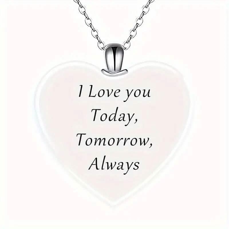 Unicorn Heart-Shaped Crystal Pendant Necklace