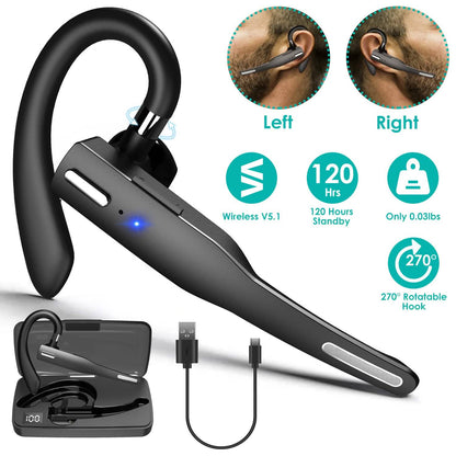 Unilateral Wireless V5.1 Business Earpiece with Charging Case