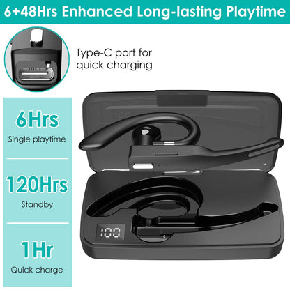 Unilateral Wireless V5.1 Business Earpiece with Charging Case