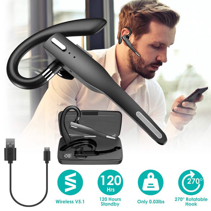 Unilateral Wireless V5.1 Business Earpiece with Charging Case