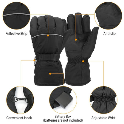 Unisex Battery Powered Heated Waterproof Gloves