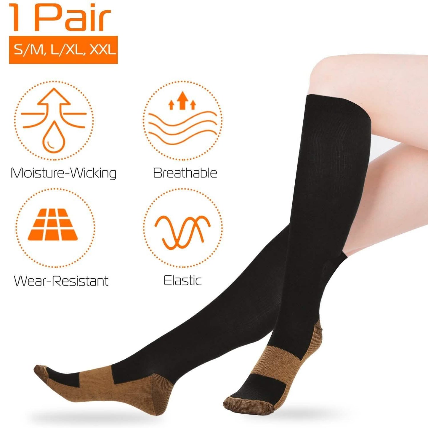 Unisex Copper Compression Socks