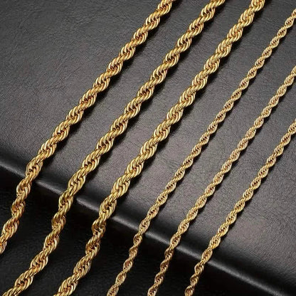European Classic Twist Necklace Rope Chain