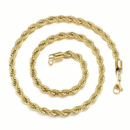 European Classic Twist Necklace Rope Chain