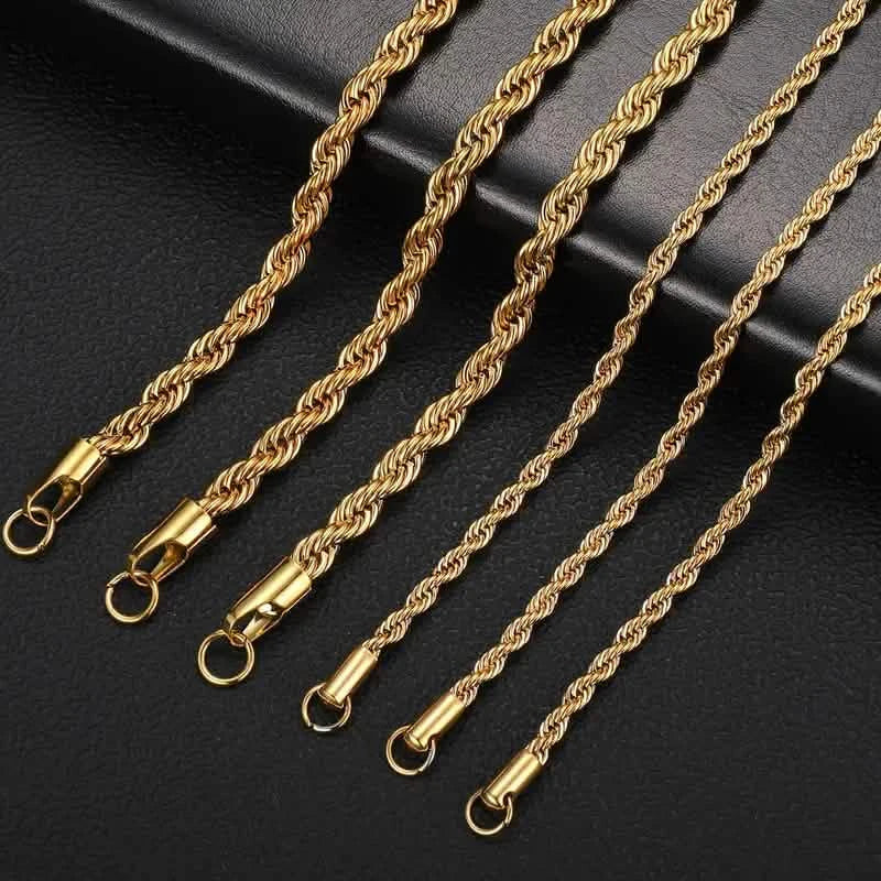 European Classic Twist Necklace Rope Chain