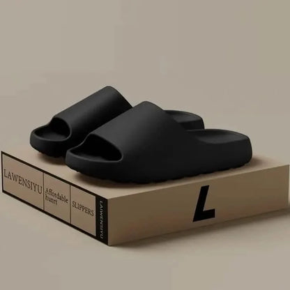 Unisex Soft Slippers, Comfortable Indoor/Outdoor Slide Sandals, Non-slip Textured Design Footwear
