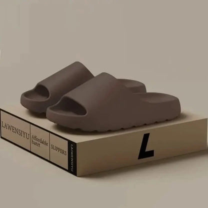 Unisex Soft Slippers, Comfortable Indoor/Outdoor Slide Sandals, Non-slip Textured Design Footwear