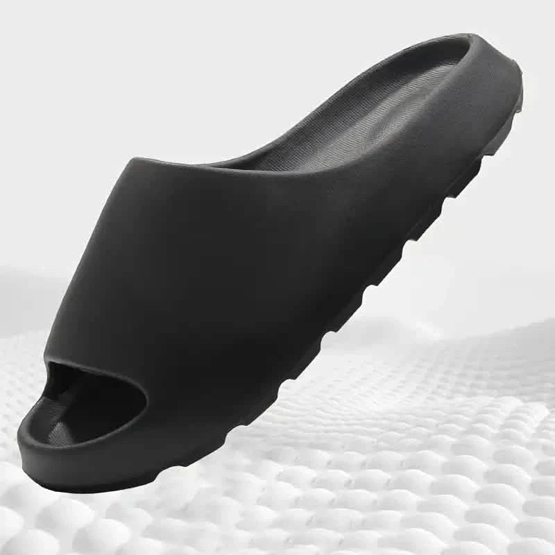Unisex Soft Slippers, Comfortable Indoor/Outdoor Slide Sandals, Non-slip Textured Design Footwear