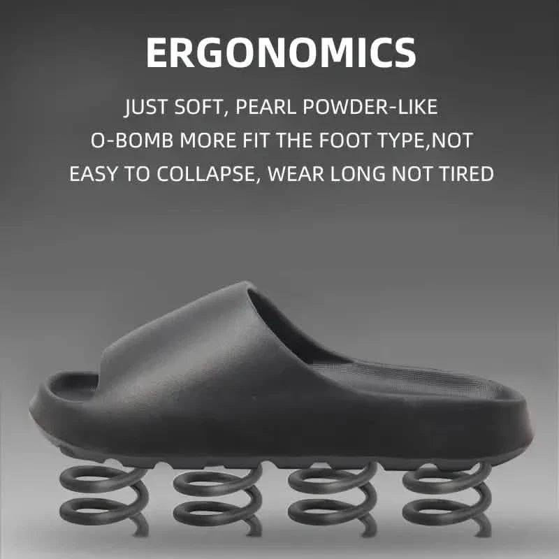 Unisex Soft Slippers, Comfortable Indoor/Outdoor Slide Sandals, Non-slip Textured Design Footwear
