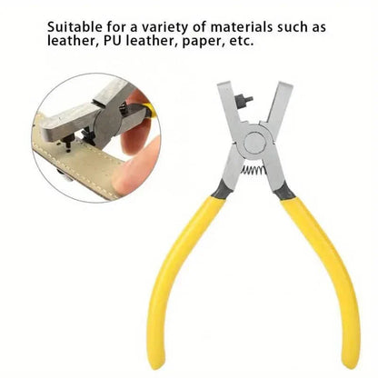 Universal 2.0mm Faux Leather Hole Punch Plier - Effortless Belt, Dog Collar, Shoe, and Craft Project Repair Tool