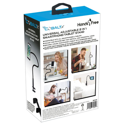 Universal Adjustable 2-in-1 Smartphone Tablet Stand