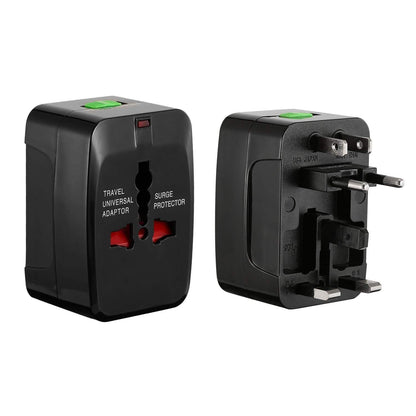 Universal Travel Adapter with 4 Interchangeable Plugs