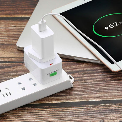 Universal Travel Adapter with 4 Interchangeable Plugs