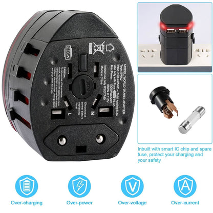 Universal Travel Power Adapter All in One Wall Charger