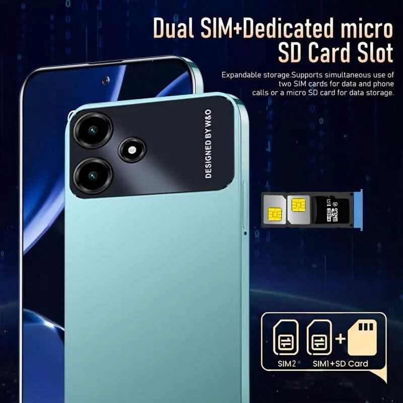 Unlocked Smartphone 4GB 64GB Large 6.6 inch HD Display Dual SIM 4G LTE