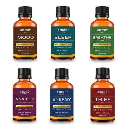 6-Piece: Aromatherapy Therapeutic Grade Essential Oils Gift Set