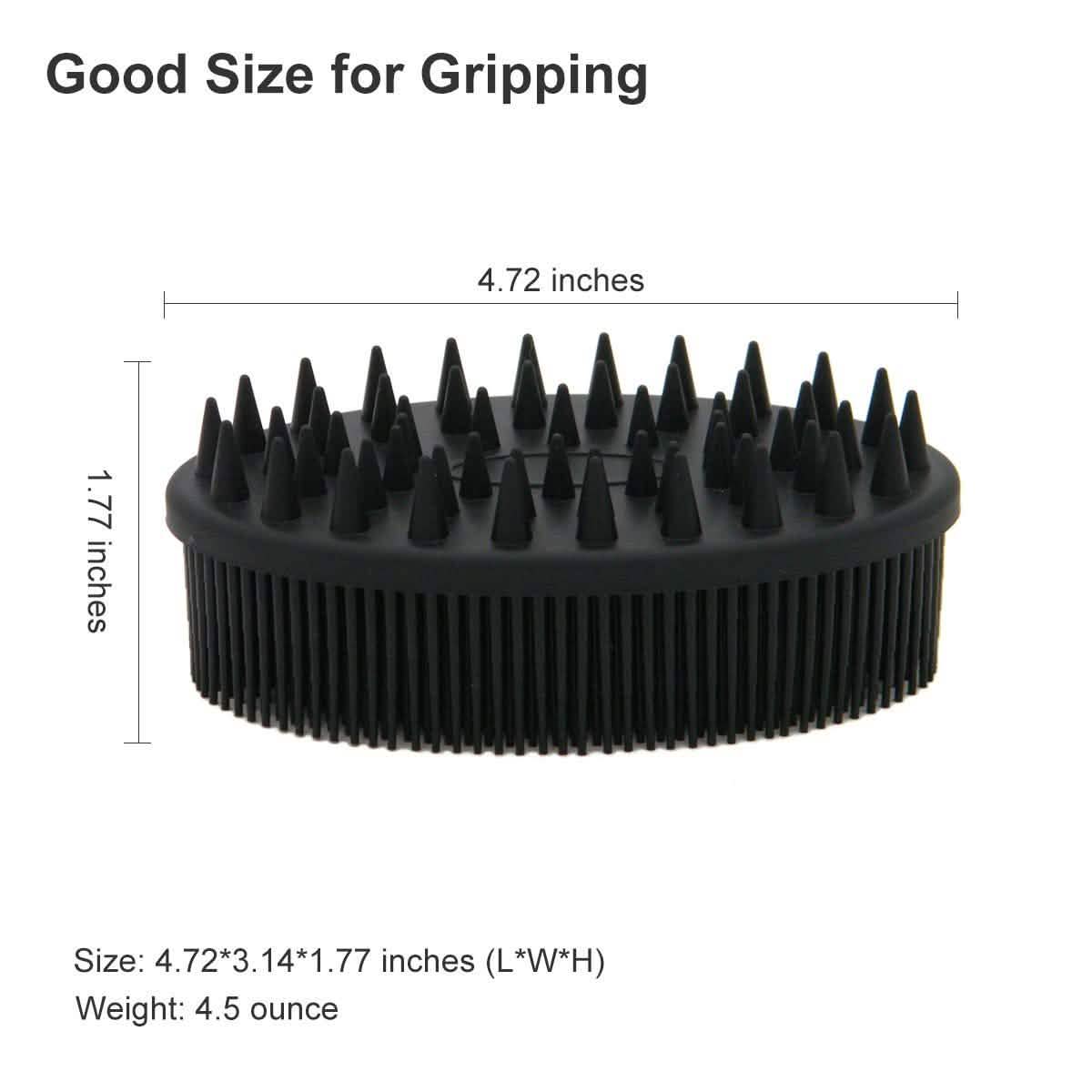 Upgrade Silicone Body Scrubber and Hair Shampoo Brush