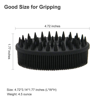 Upgrade Silicone Body Scrubber and Hair Shampoo Brush