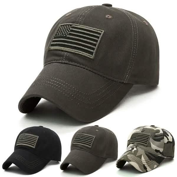 USA Flag Baseball Cap Army Embroidery Cotton Tactical Snapback Hat