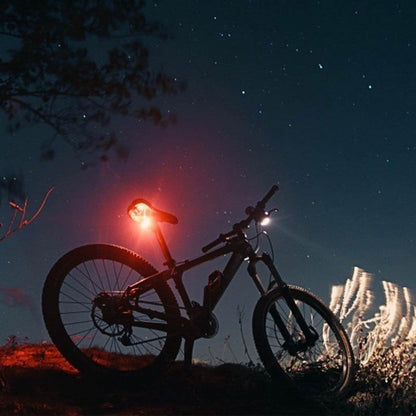 USB Rechargeable Bike Light Set with Speedometer and Odometer