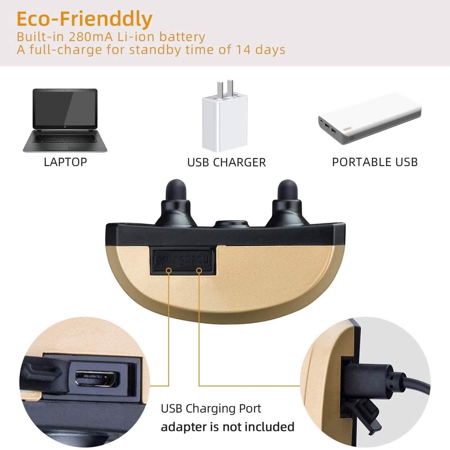 USB Rechargeable Waterproof Dog Bark Collar with Vibration and Beep