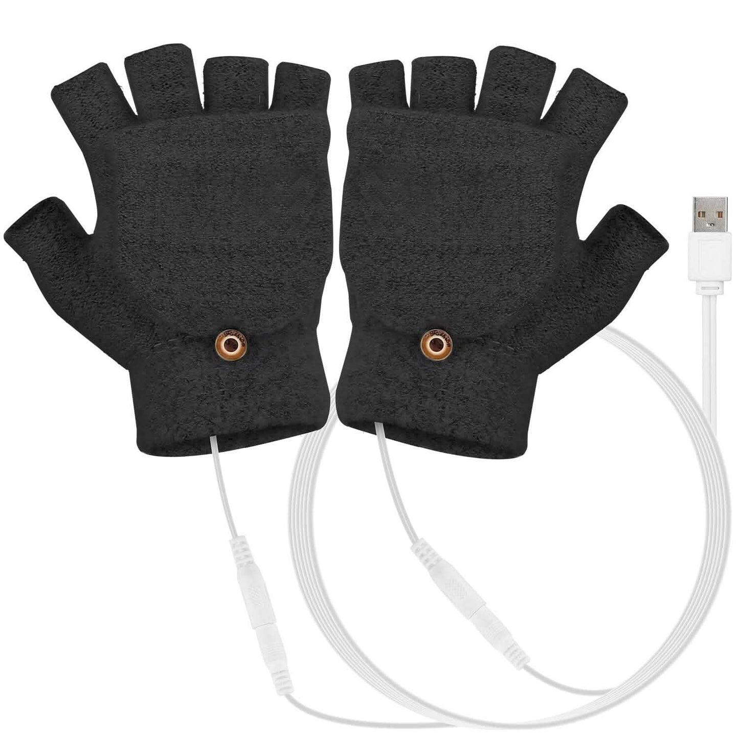USB Wool Heated Gloves Mitten