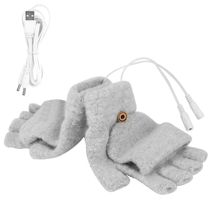 USB Wool Heated Gloves Mitten