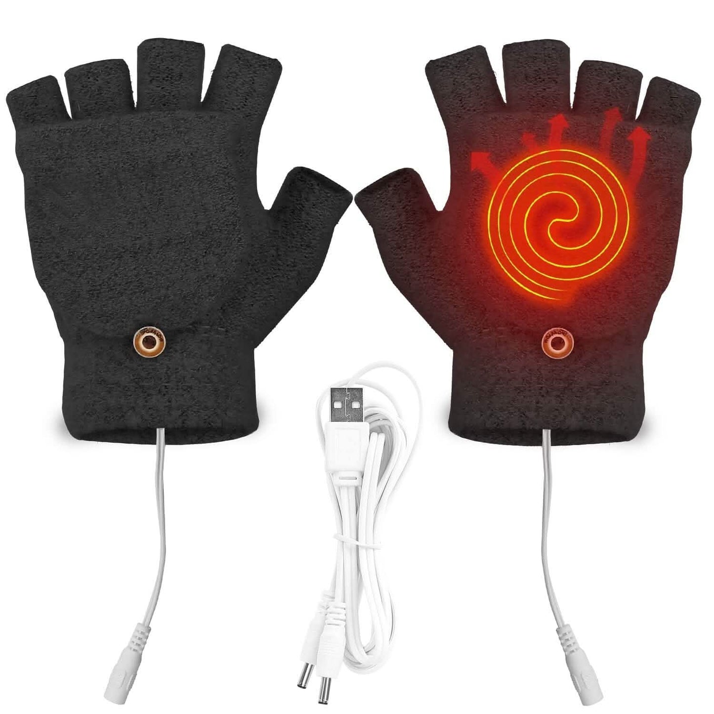 USB Wool Heated Gloves Mitten