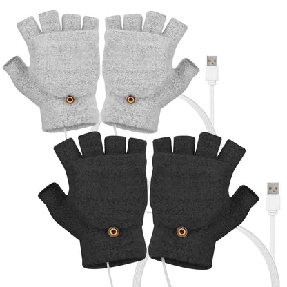 USB Wool Heated Gloves Mitten