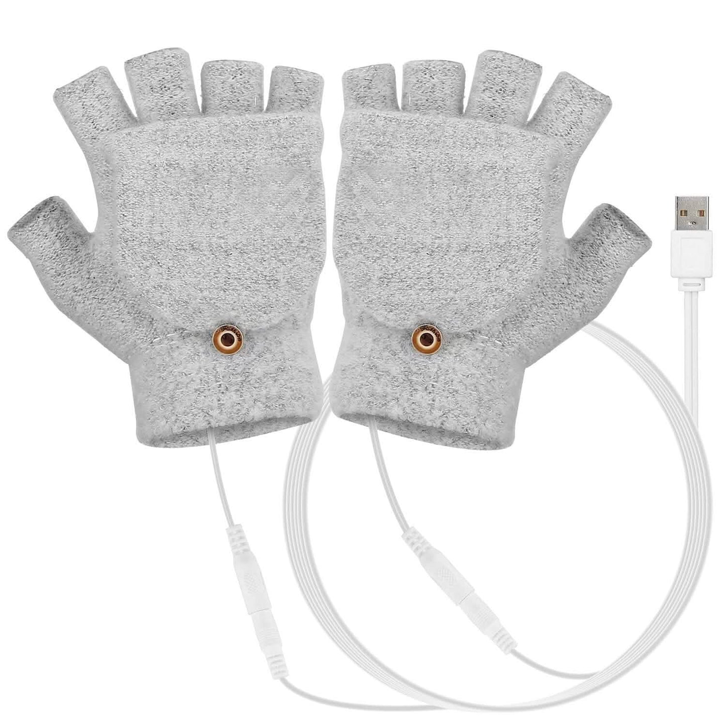 USB Wool Heated Gloves Mitten