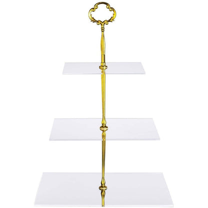 Utenlid 3-Tier Square Stacked Party Cupcake Stand