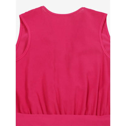 V-Neck Sleeveless Straight Summer Jumpsuit